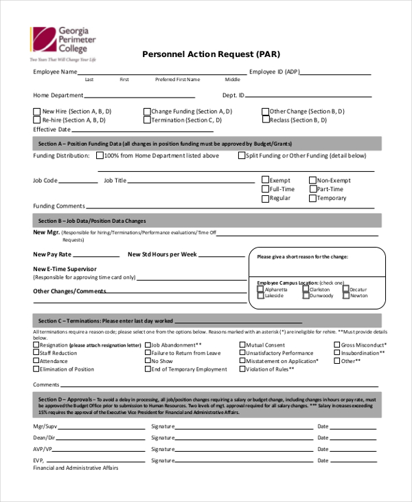FREE 11+ Sample Action Request Forms in PDF MS Word
