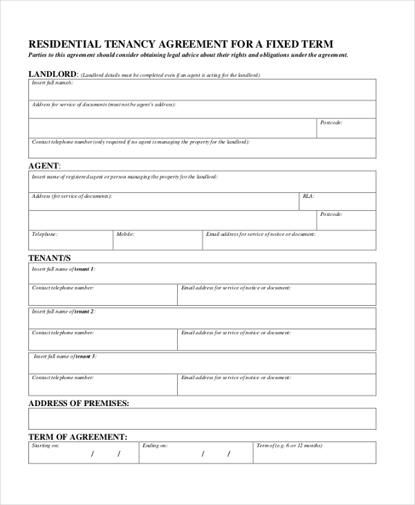 residential lease agreement form1