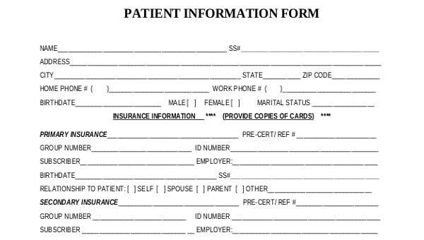 Sample Patient Information Sheet