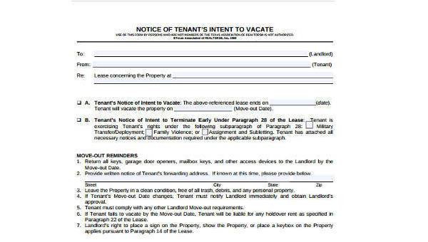 30 Day Move Notice Letter from images.sampleforms.com