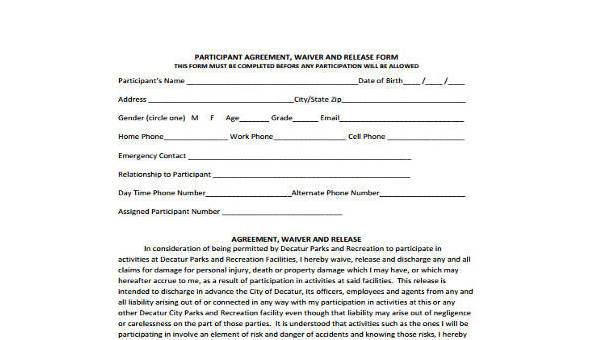  sample waiver release forms