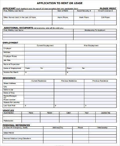 FREE 10+ Sample Apartment Application Forms in PDF | MS Word | Excel