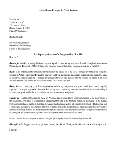 appeal letter format example
