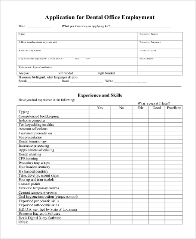 Sample Employment Application Form - 9+ Free Documents in 