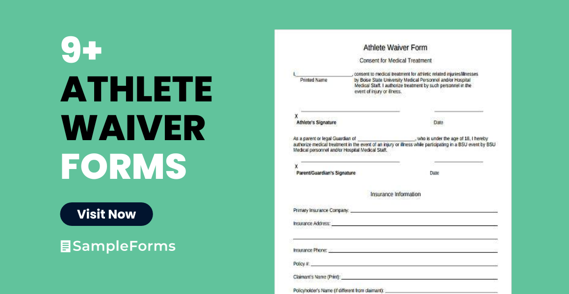 athlete waiver form