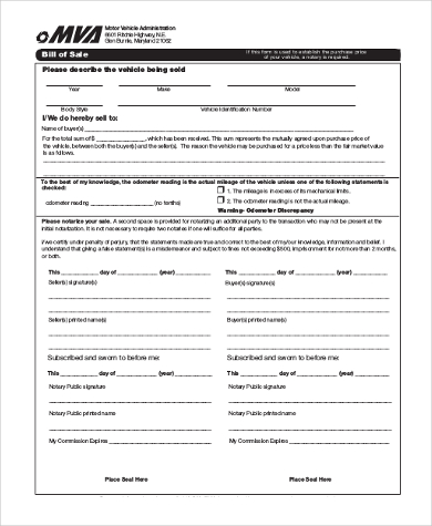 auto bill of sale deposit form1
