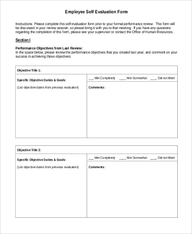 basic employee self evaluation form1