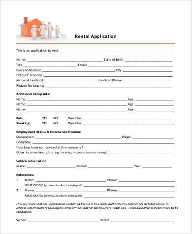 basic rental application example