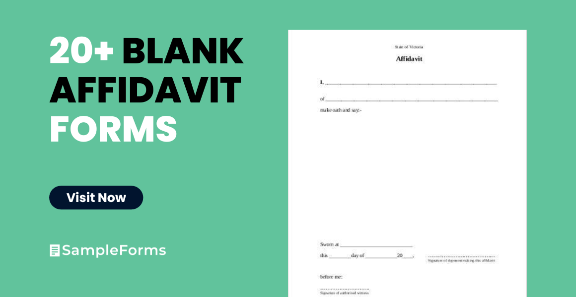 blank affidavit form
