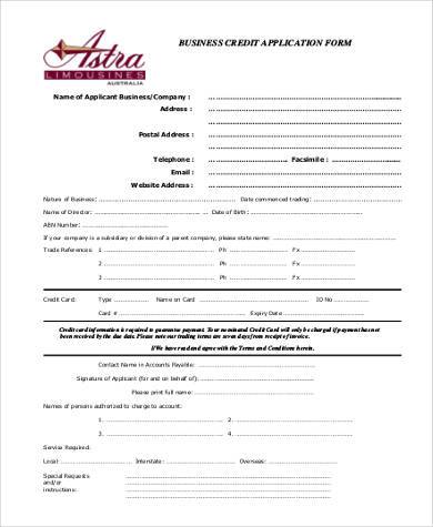 blank business credit application form1