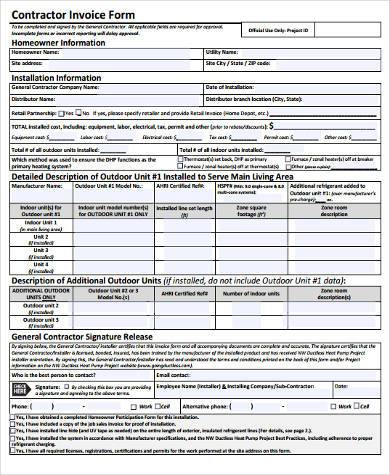 blank contractor invoice form2