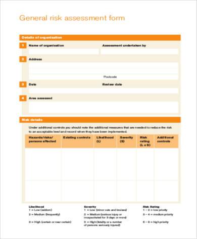 blank generic risk assessment form1
