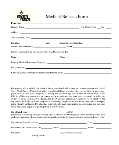 Authorization To Release Healthcare Information