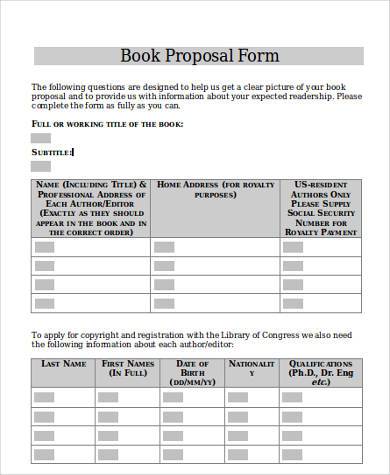 book proposal form