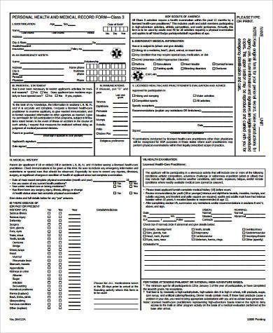 boy scout physical health form