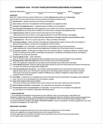 boyfriend visit checklist form pdf