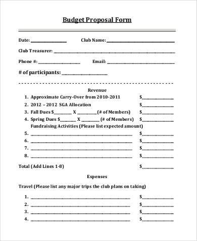 budget proposal form in pdf