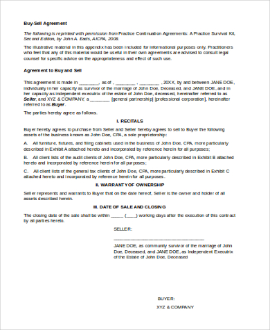 business buy sell agreement form