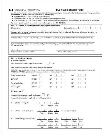 business consent form example