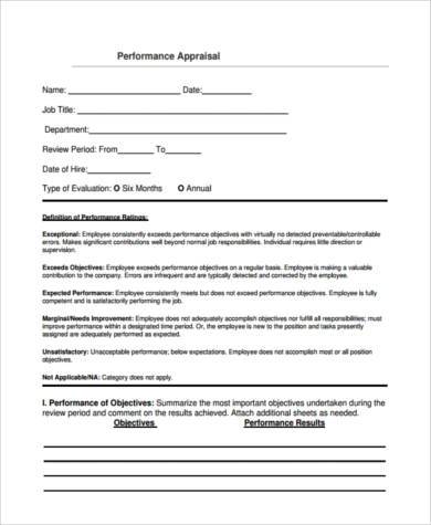 business development appraisal form