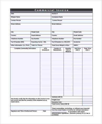 invoice forms of a sample Business  in 8 PDF WORD Invoice  FREE  Forms Sample