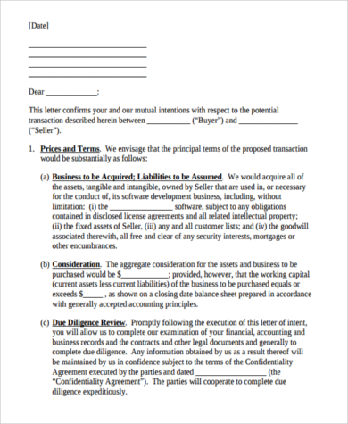 business purchase offer form printable
