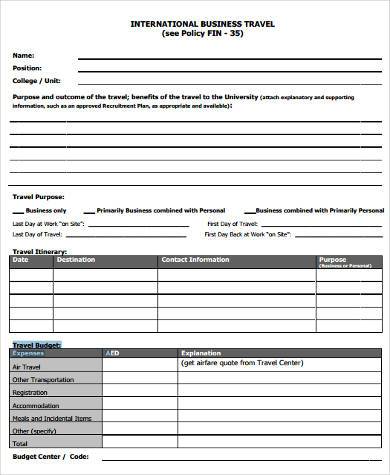 business travel budget form2