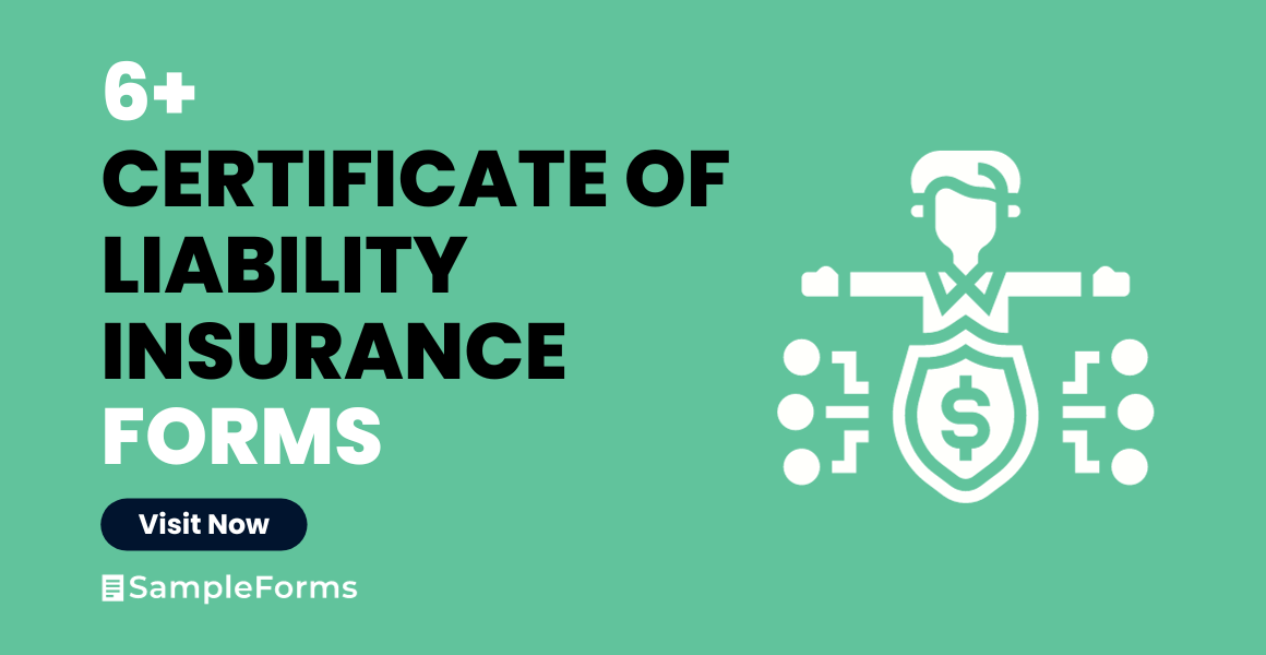 FREE 6+ Sample Certificate of Liability Insurance Forms in PDF | MS Word