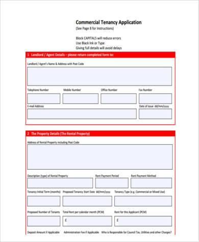 Printable Tenant Information Sheet