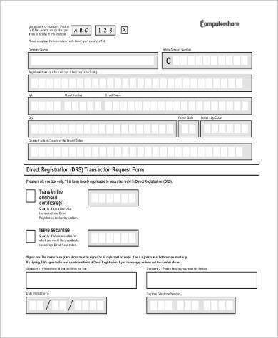 computershare transfer request form