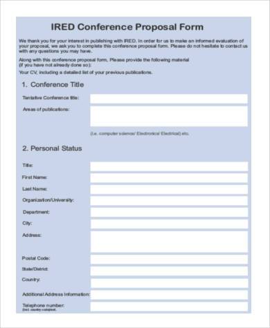 conference proposal form example
