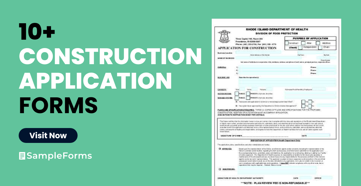 construction application forms