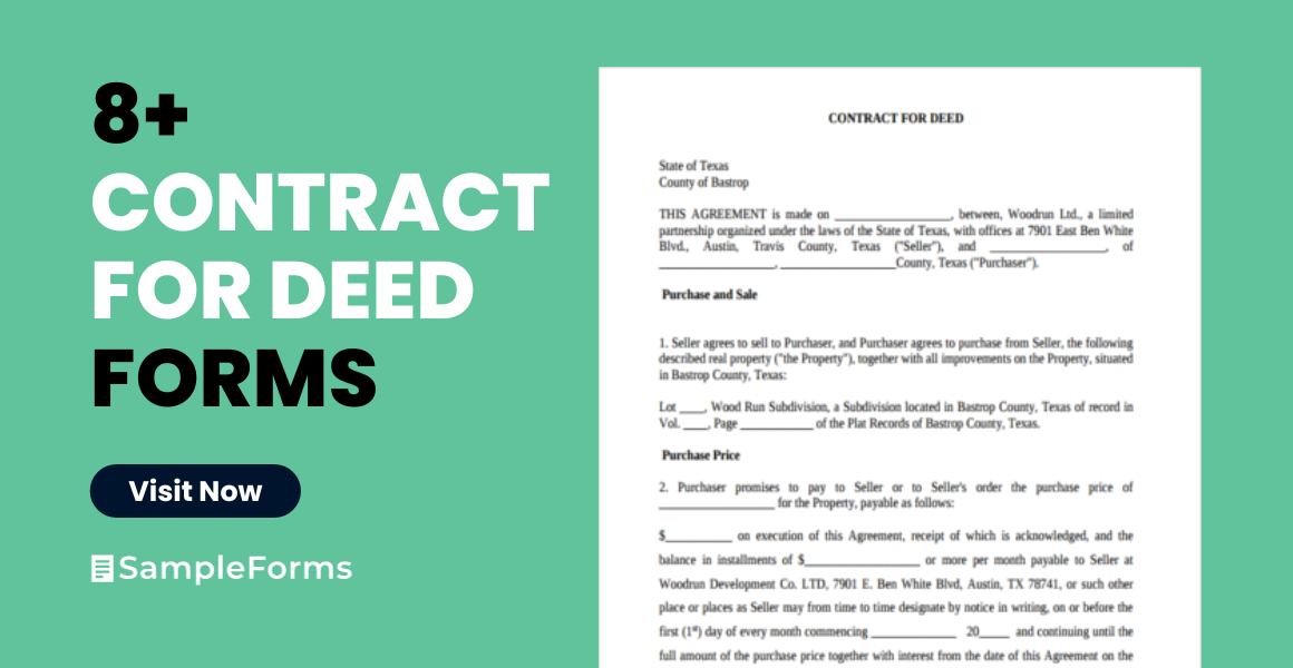 contract for deed forms