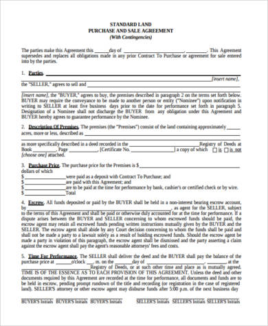 contract for deed purchase agreement form