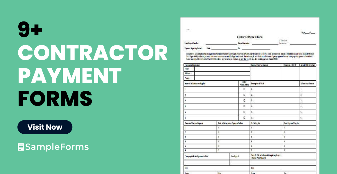 contractor payment form