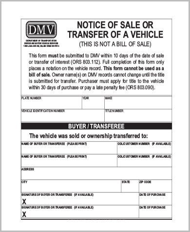 FREE 5+ Sample DMV Release of Liability Forms in PDF | MS Word