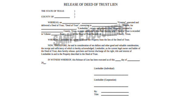 deed of trust forms