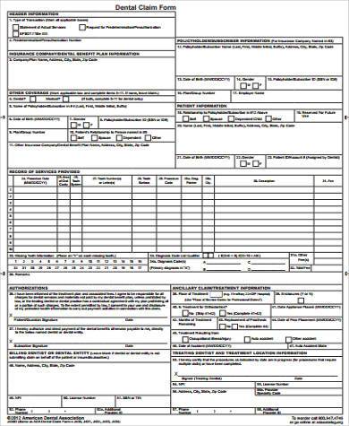 dental claim form in pdf