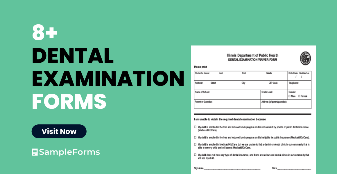 dental examination forms