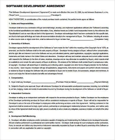 development agreement form in pdf