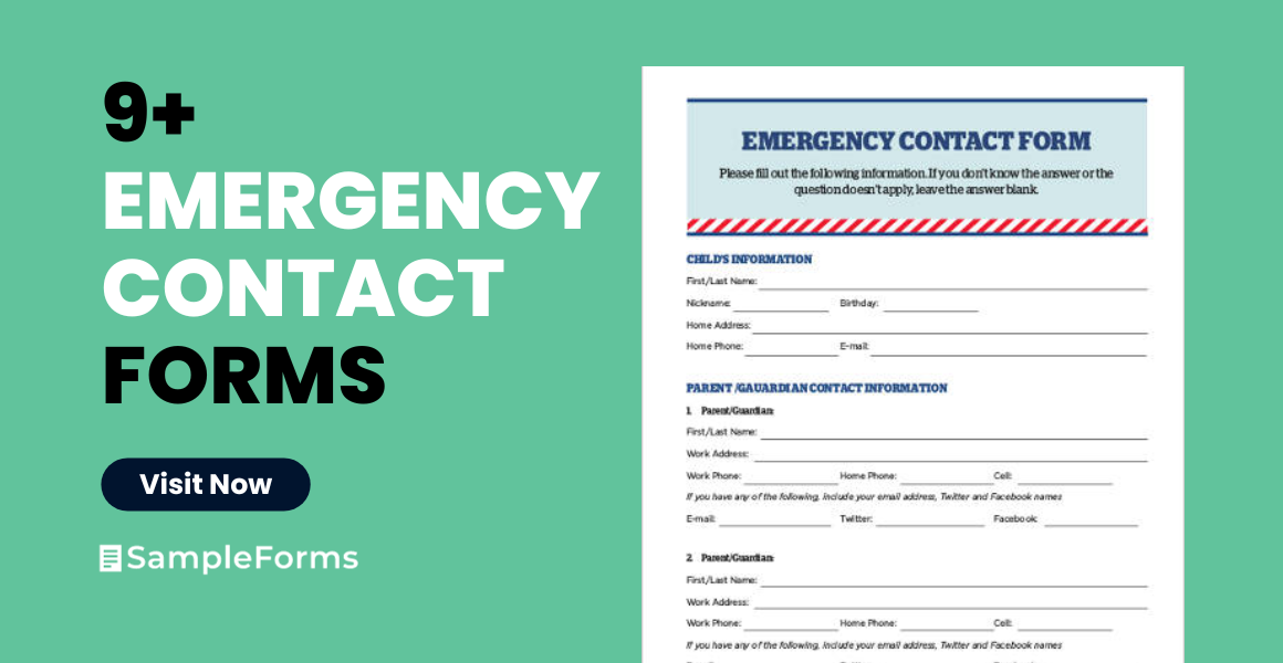 emergency contacts form