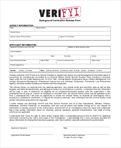 employee background verification form