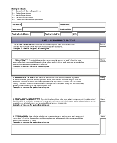 FREE 10+ Employee Evaluation Form Samples in PDF | MS Word | Excel