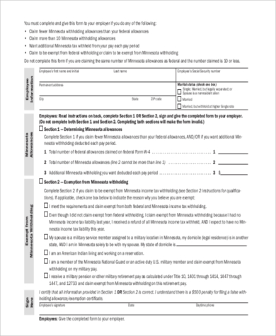 employee tax deduction form