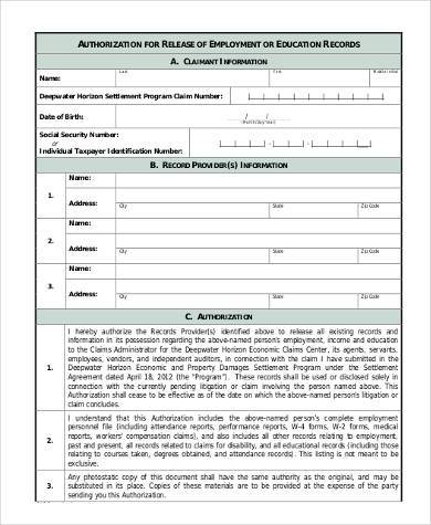 employment authorization release form1