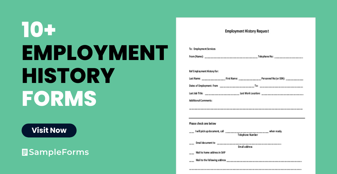 employment history form