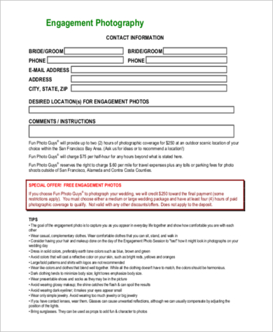 free microsoft word photography contract template