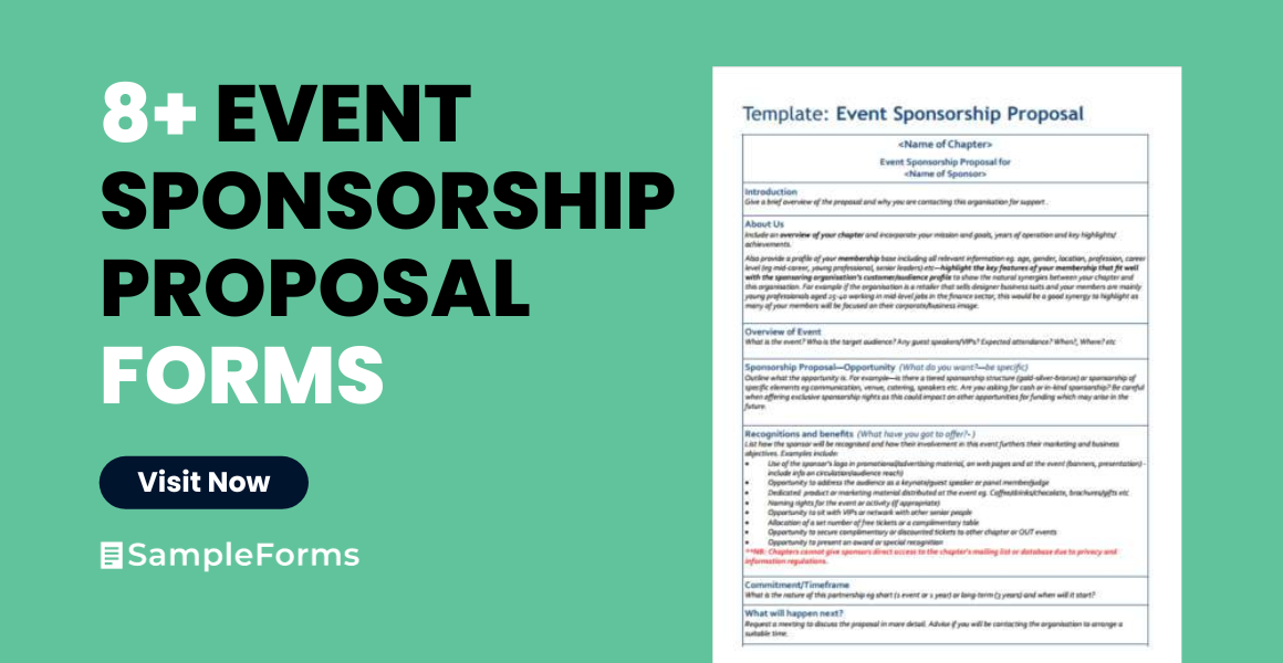 event sponsorship proposal form