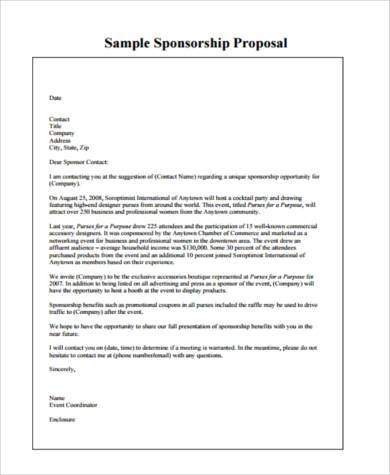 event sponsorship request letter