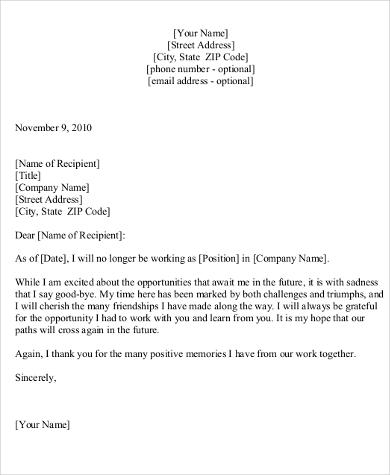 FREE 9+ Farewell Letter to Colleagues Samples, PDF, MS Word, Google Docs